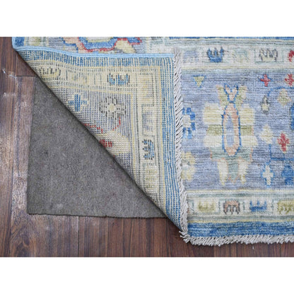 Oushak And Peshawar Wool Hand Knotted Rug Blue Blue 5.9X8.10 -O088799