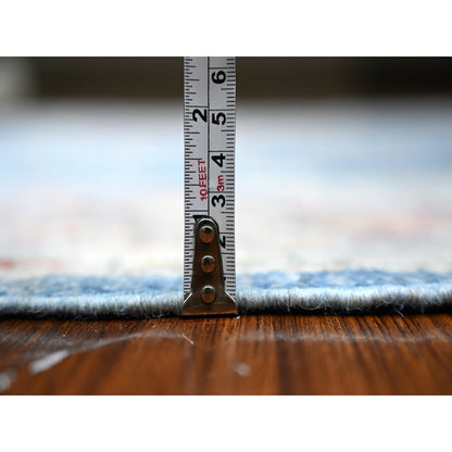 Oushak And Peshawar Wool Hand Knotted Rug Blue Blue 5.9X8.10 -O088799