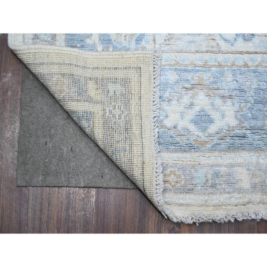 Oushak And Peshawar Wool Hand Knotted Rug Grey Gray 6.1X9.4 -O088800