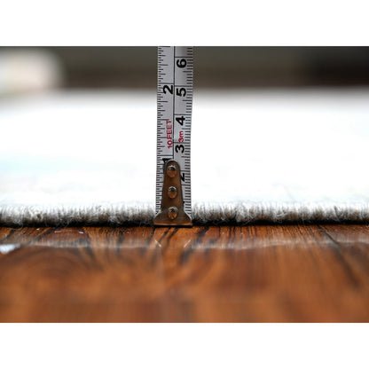 Oushak And Peshawar Wool Hand Knotted Rug Blue Pink 6.4X9.2 -O088803