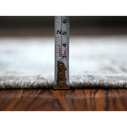 Oushak And Peshawar Wool Hand Knotted Rug Grey Gray 2.9X7.11 -O088823