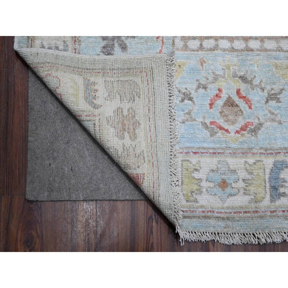 Oushak And Peshawar Wool Hand Knotted Rug Blue Blue 8.10X11.11 -O088837