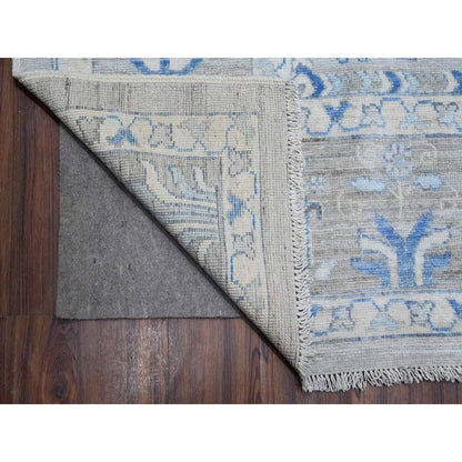 Oushak And Peshawar Wool Hand Knotted Rug Grey Gray 9.1X11.7 -O088838