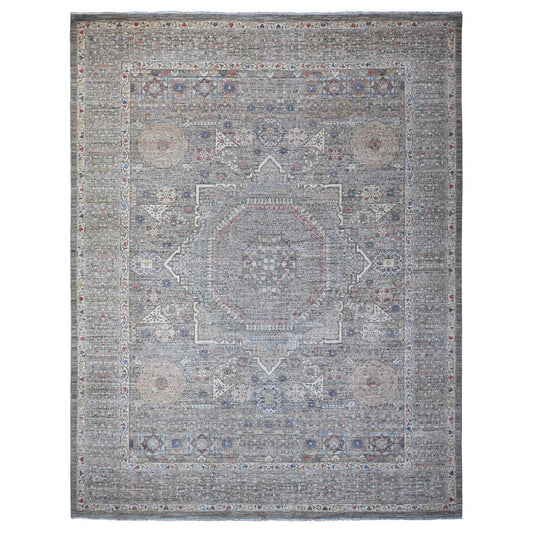 Mamluk Wool Hand Knotted Rug Grey Gray 12.3X15.5 -O088870