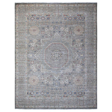 Mamluk Wool Hand Knotted Rug Grey Gray 12.3X15.5 -O088870