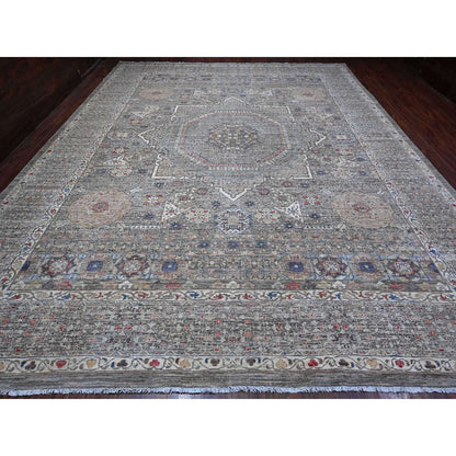 Mamluk Wool Hand Knotted Rug Grey Gray 12.3X15.5 -O088870