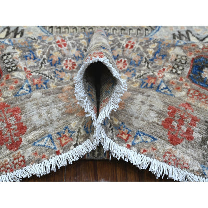 Mamluk Wool Hand Knotted Rug Grey No Border 9.11X10.1 -O088872