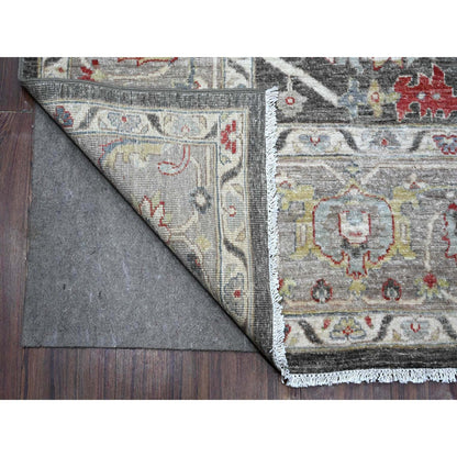 Heriz Wool Hand Knotted Rug Black Gray 7.11X9.7 -O088873