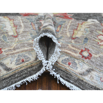Heriz Wool Hand Knotted Rug Black Gray 7.11X9.7 -O088873