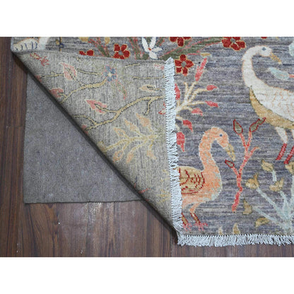 Oushak And Peshawar Wool Hand Knotted Rug Grey No Border 10.0X13.6 -O088881