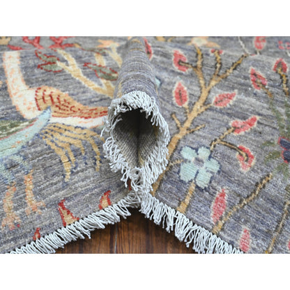 Oushak And Peshawar Wool Hand Knotted Rug Grey No Border 10.0X13.6 -O088881