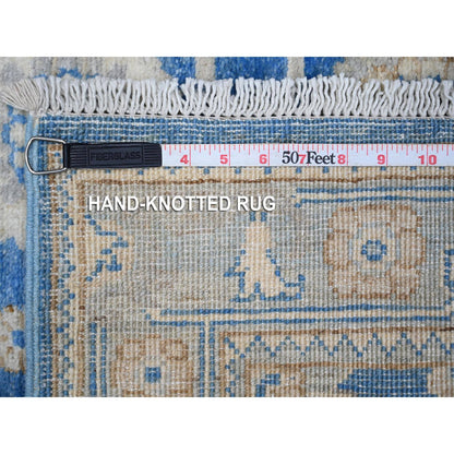 Oushak And Peshawar Wool Hand Knotted Rug Blue Gray 2.6X13.9 -O088890