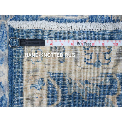 Oushak And Peshawar Wool Hand Knotted Rug Blue Blue 2.6X7.9 -O088893