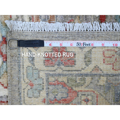 Heriz Wool Hand Knotted Rug Black Ivory 2.10X11.10 -O088896