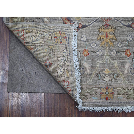 Heriz Wool Hand Knotted Rug Grey Gray 3.0X7.10 -O088903