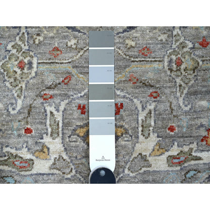 Heriz Wool Hand Knotted Rug Grey Gray 3.0X7.10 -O088903
