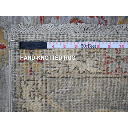 Heriz Wool Hand Knotted Rug Grey Gray 3.0X11.7 -O088906