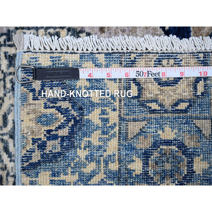 Mamluk Wool Hand Knotted Rug Blue No Border 2.6X7.11 -O088907