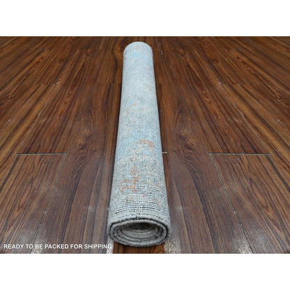 Oushak And Peshawar Wool Hand Knotted Rug Grey Gray 3.1X4.11 -O088909