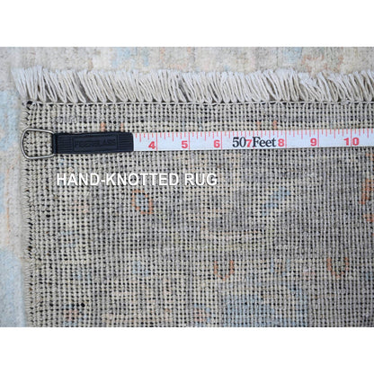 Oushak And Peshawar Wool Hand Knotted Rug Grey Gray 3.1X4.11 -O088909