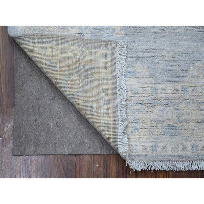 Oushak And Peshawar Wool Hand Knotted Rug Grey Silver 3.0X4.11 -O088910