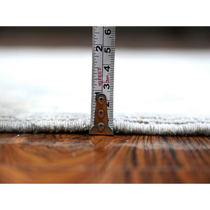 Oushak And Peshawar Wool Hand Knotted Rug Grey Silver 3.0X4.11 -O088910