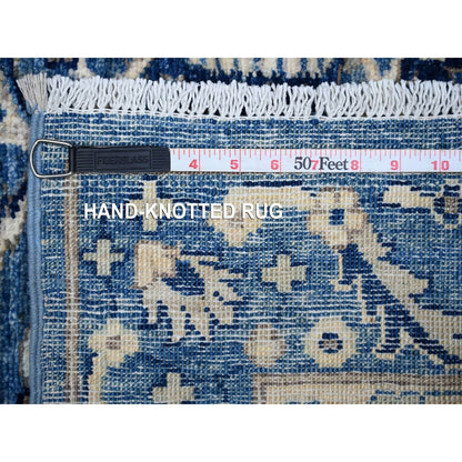 Heriz Wool Hand Knotted Rug Blue Blue 4.1X9.6 -O088911