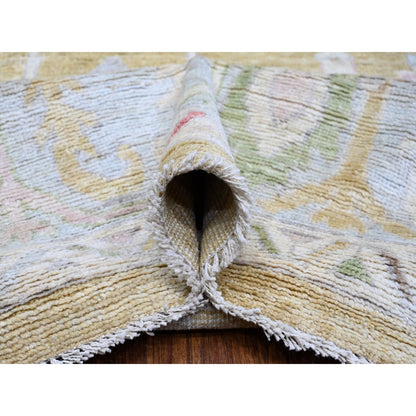 Oushak And Peshawar Wool Hand Knotted Rug Yellow Gray 8.11X12.6 -O088918