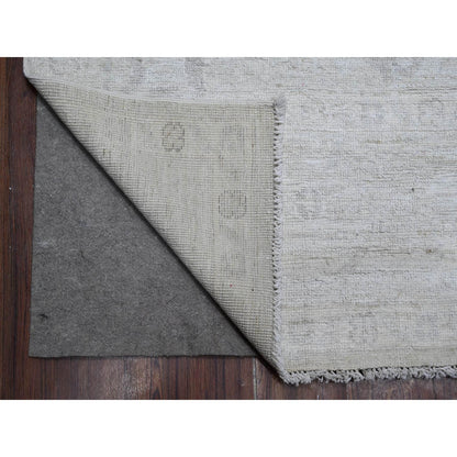 Oushak And Peshawar Wool Hand Knotted Rug Grey Gray 8.8X11.7 -O088923