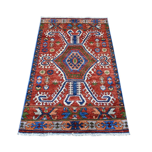 Kazak Wool Hand Knotted Rug Red No Border 3.3X5.1 -O088930