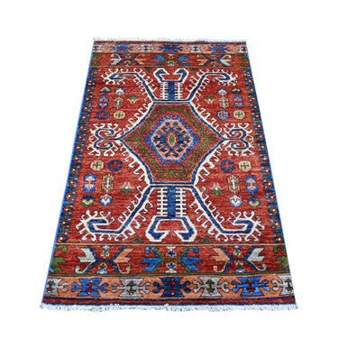 Kazak Wool Hand Knotted Rug Red No Border 3.3X5.1 -O088930