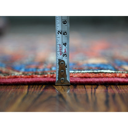 Tribal & Geometric Wool Hand Knotted Rug Red Red 2.10X5.10 -O088933