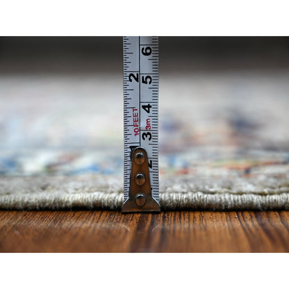 Oushak And Peshawar Wool Hand Knotted Rug Grey Ivory 3.0X5.11 -O088935