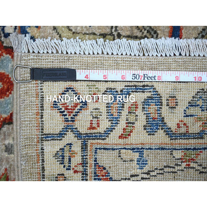 Oushak And Peshawar Wool Hand Knotted Rug Grey 2.11x6.2 -O088939