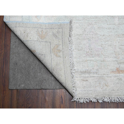 Oushak And Peshawar Wool Hand Knotted Rug Blue Blue 9.6X9.8 -O088942