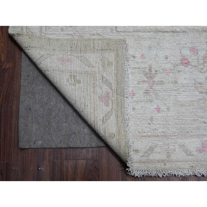 Oushak And Peshawar Wool Hand Knotted Rug Green Silver 9.10X13.5 -O088943