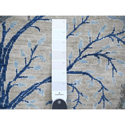 Oushak And Peshawar Wool Hand Knotted Rug Grey No Border 6.0X8.5 -O088945