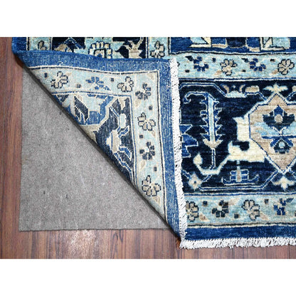 Heriz Wool Hand Knotted Rug Blue Blue 9.3X11.9 -O088952