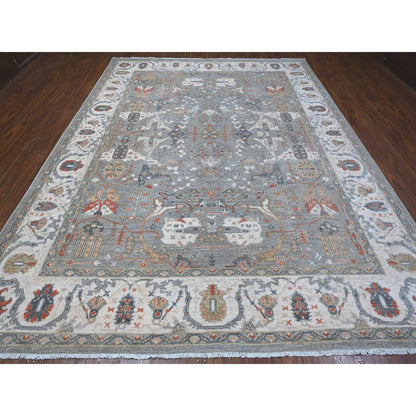 Heriz Wool Hand Knotted Rug Grey 9.2x12.0 -O088955