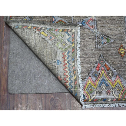 Oushak And Peshawar Wool Hand Knotted Rug Grey Gray 8.2X9.8 -O088957