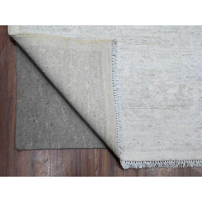 Oushak And Peshawar Wool Hand Knotted Rug Ivory Ivory 8.11X11.7 -O088960