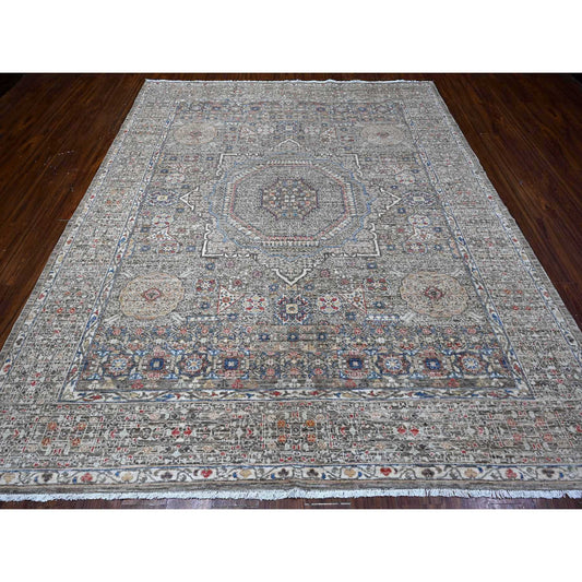 Mamluk Wool Hand Knotted Rug Grey Gray 8.3X10.0 -O088962
