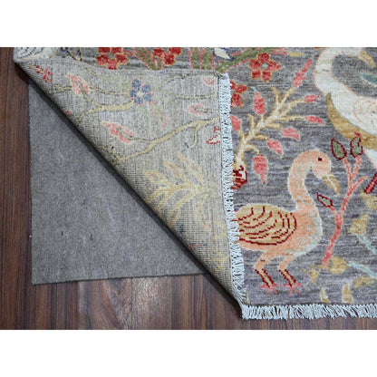 Oushak And Peshawar Wool Hand Knotted Rug Grey No Border 10.4X14.3 -O088965