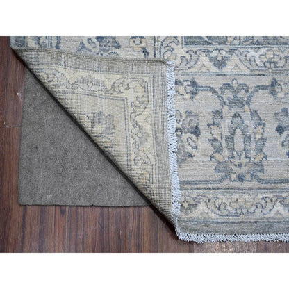 Oushak And Peshawar Wool Hand Knotted Rug Grey Silver 8.9X11.6 -O088982