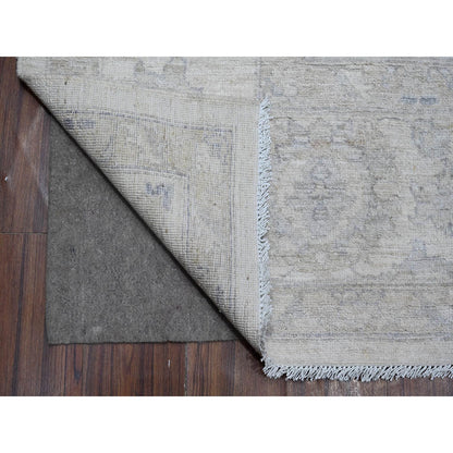 Oushak And Peshawar Wool Hand Knotted Rug Ivory Ivory 9.1X11.5 -O088987