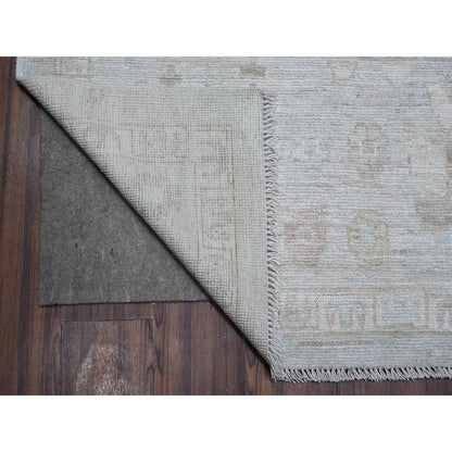 Oushak And Peshawar Wool Hand Knotted Rug Grey Gray 9.0X11.10 -O088991