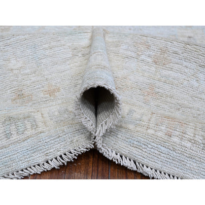 Oushak And Peshawar Wool Hand Knotted Rug Grey Gray 9.0X11.10 -O088991