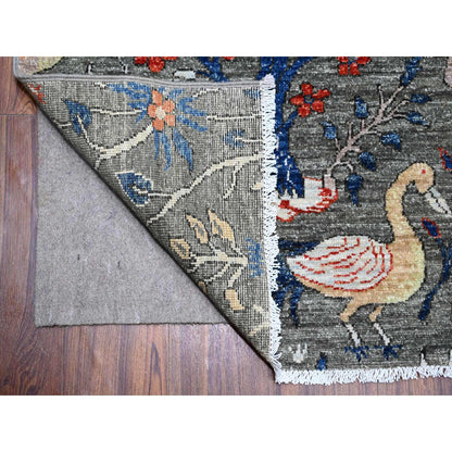 Oushak And Peshawar Wool Hand Knotted Rug Grey No Border 9.6X9.9 -O088992