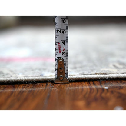 Oushak And Peshawar Wool Hand Knotted Rug Grey No Border 3.11X9.8 -O088996