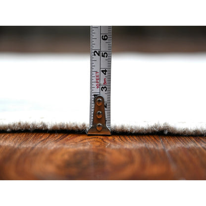 Oushak And Peshawar Wool Hand Knotted Rug Ivory Blue 2.8X11.1 -O089031